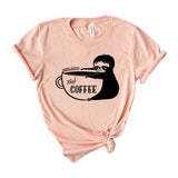 sleepy sloth need coffee