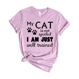 my cat is not spoiled I am just well trained