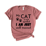 my cat is not spoiled I am just well trained