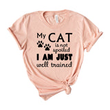 my cat is not spoiled I am just well trained