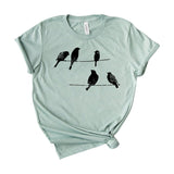 birds on a wire