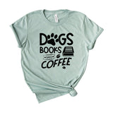 dogs books coffee typography