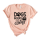 dogs books coffee typography