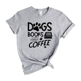 dogs books coffee typography