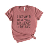 drink coffee save animals take naps