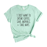 drink coffee save animals take naps