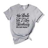 He stole my heart so I am stealing his last name