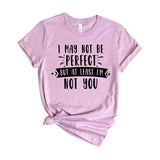 I may not be perfect but at least I am not you