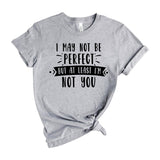 I may not be perfect but at least I am not you