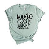 Wine goes in wisdom comes out