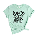 Wine goes in wisdom comes out