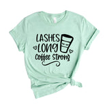 Lashes long coffee strong