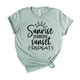 Sunrise sunburn sunset repeat